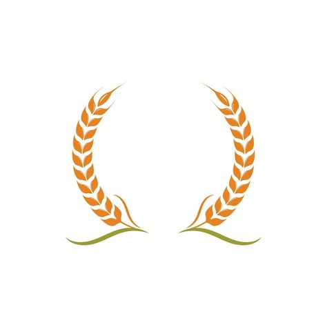 Wheat Vector, Agriculture Logo, Cake With Flowers, Birthday Cake With Flowers, Wheat Design, Logo Design Free Templates, Vector Icons Illustration, Bakery Logo, Bakery Logo Design