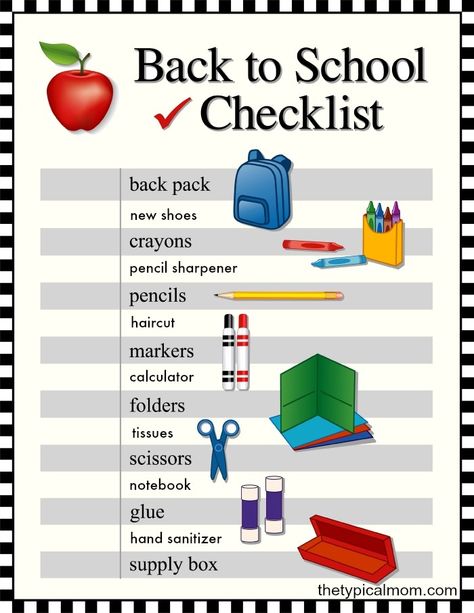 Back to school printable checklist. Preschool List, Preschool Supply List, School Supplies List Elementary, Preschool Supplies, Back To School List, Free School Supplies, Diy Bts, School Supplies Highschool, Back To School Checklist