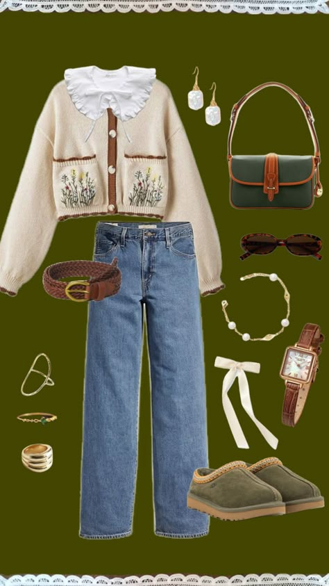 eclectic grandma outfit inspo #eclecticgrandma #outfitinpso #outfit #outfitideas #fashion #uggs #grandmacore #casual #fyp #girly #fypshuffle Grandma Clothes Aesthetic, Grandma Style Outfits, Grandma Outfit Aesthetic, Grandmacore Aesthetic Outfit, Grandmacore Fashion, Casual Cottagecore Outfits, Grandma Aesthetic Outfit, Grandmacore Outfit, Blundstone Outfits