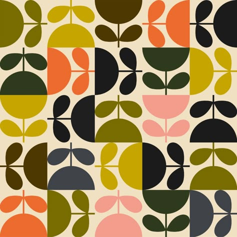 Orla Kiely Crochet Pattern, Orla Kiely Wallpaper, Orla Kiely Pattern, Orla Keily, 1970s Patterns Retro Wallpaper, Orla Kiely Flower Pattern, Orla Kiely Cushions, 1960s Prints Textile Design, Orla Kiely