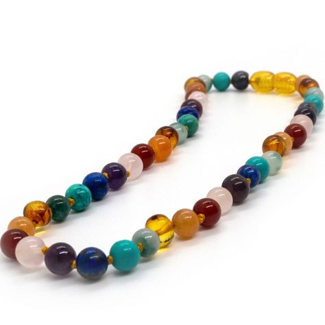 Aries Birthstone, Teething Symptoms, Amber Teething Necklace, Baltic Amber Necklace, 16 Inch Necklace, Rainbow Gemstones, Teething Necklace, Amber Necklace, Red Agate