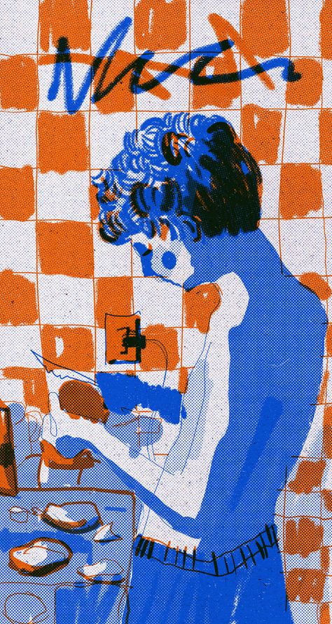 Personal digital drawings on Behance Risograph Illustration, Screen Printing Art, Riso Print, Risograph Print, Digital Drawings, Painting Painting, Screenprinting, Illustration Digital, Print Collage