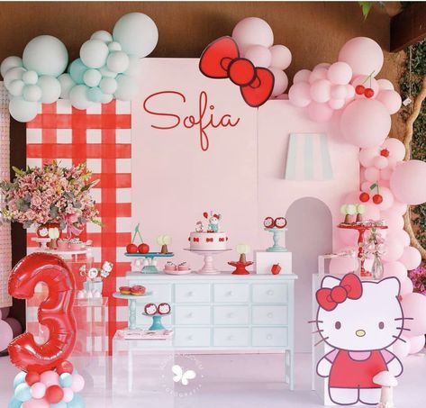 Hello Kitty Decorations Birthday, Hello Kitty Party Decorations, Hello Kitty Backdrop, Kitty Themed Birthday Party, Hello Kitty Themed Birthday Party, Hello Kitty Birthday Party Decorations, Hello Kitty Birthday Decorations, Hello Kitty Birthday Theme, Hello Kitty Theme Party