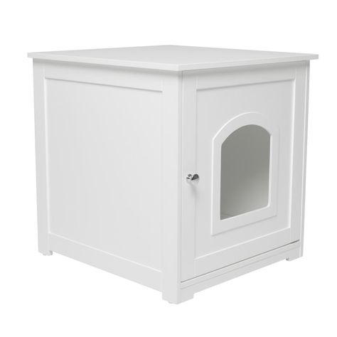 Hiding Cat Litter Box, Hidden Litter Boxes, Arched Doorway, Toilette Design, Cat Crate, Litter Box Covers, Cat Litter Box Enclosure, Litter Bin, Kitty Litter