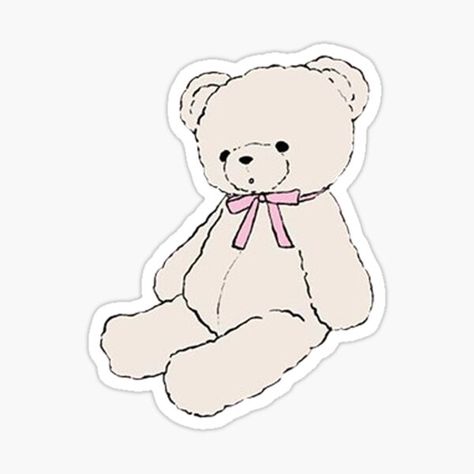 Aesthetic Stickers for Sale | Redbubble Bear Doodle, Teddy Bear Sticker, Y2k Stickers, Bear Sticker, Image Stickers, Tumblr Stickers, Pink Teddy, Glitch Art, Stickers For Sale