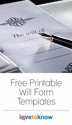 A Will is a legal document that allows you to express your wishes on the distribution of your property when you die. Without a Will, you could be leaving your family with costly legal proceedings after you have died. Fortunately, if you have a simple and straightforward estate, you can download and execute your Will yourself. #free #printable #will | Free Will Forms to Print from #LoveToKnow Printable Will, Making A Will, Simple Will, Living Will, Writing A Will, Life Organization Binder, Final Wishes, Family Emergency Binder, Estate Planning Checklist