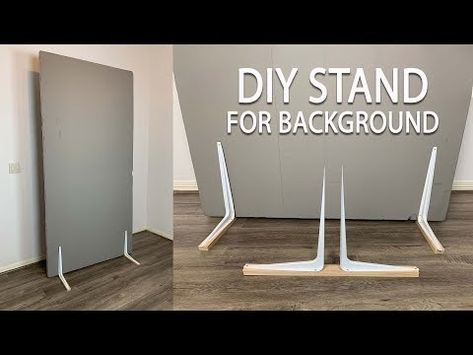 (1) DIY stand holders for V-Flat/background board - YouTube Diy Stand, Puppet Stage, Flat Background, Shorts Tutorial, Studio Props, Studio Tour, Home Studio, Stand By Me, My Home