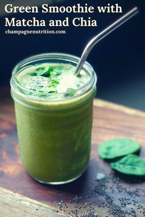 Delicious Green Smoothie, Chia Smoothie, Green Breakfast Smoothie, Smoothies Healthy, Yummy Green Smoothie, Easy Green Smoothie, Perfect Smoothie, Matcha Smoothie, Healthy Vegan Breakfast