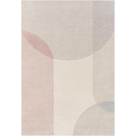 Flux Nz Wool Grey Rug Flatshot Image Blush And Grey, Light Grey Rug, Surya Rugs, Geometric Area Rug, Decorative Accents, Burke Decor, Rug Shapes, Contemporary Area Rugs, Pink Rug