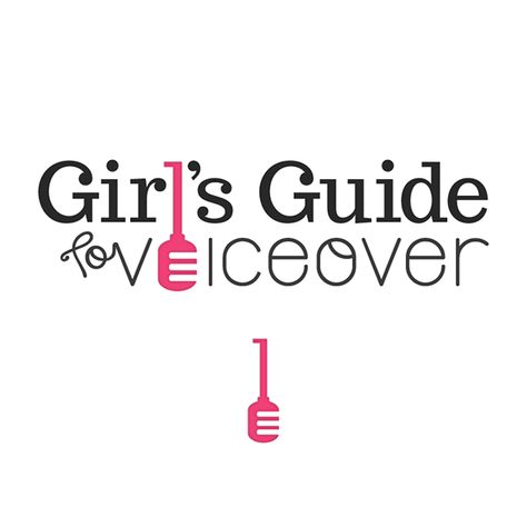 Like the font for "Voiceover" and the script "to" that links to it - fun, cute, playful. The single pop of color from the mic is great and I like how it cleverly forms both the "l" in Girl's and the "O" in Voiceover. Fun Cute, The Script, Girl Guides, A Logo, A Group, Color Pop, ? Logo, Color