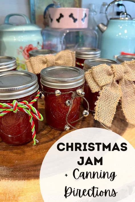 Christmas jam is incredibly easy to make and is filled with all the flavors of the season that we love. It makes for the perfect Christmas gift for friends and neighbors, or to spread on your favorite piece of toast or biscuit. Jam Canning, Jam Gift, Easy Canning, Breakfast Spread, Christmas Jam, Christmas Gift For Friends, Best Instant Pot Recipe, Holiday Breakfast, Homemade Holiday