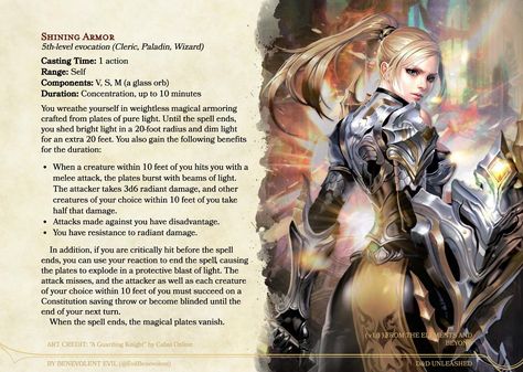 DND Unleashed: A Homebrew Expansion for 5th Edition Dungeons and Dragons Paladin Items Dnd, Dnd Artwork, Outer Gods, Dnd Feats, Homebrew Spells, Spell Ideas, Dnd Spells, Eldritch Knight, Dnd Paladin