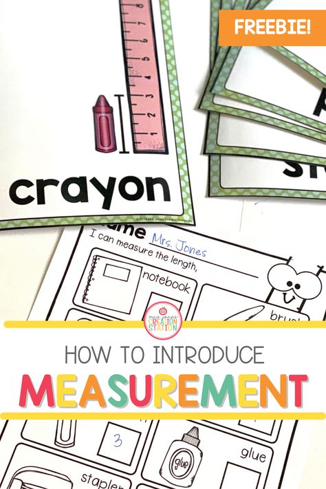 Kindergarten Measurement Activities, Measurement Math Centers, Kindergarten Measurement, Measurement Lessons, Task Cards Kindergarten, Nonstandard Measurement, Teaching Measurement, Measurement Kindergarten, Math Board