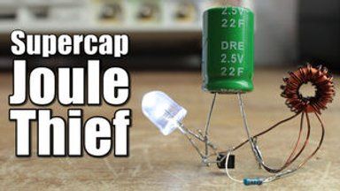 Supercapacitor Joule Thief: 4 Steps (with Pictures) Joule Thief, Basic Electronic Circuits, Simple Electronics, Basic Electrical Wiring, Free Energy Projects, Electronic Circuit Design, Electrical Circuit Diagram, Induction Heating, Electronic Circuit Projects