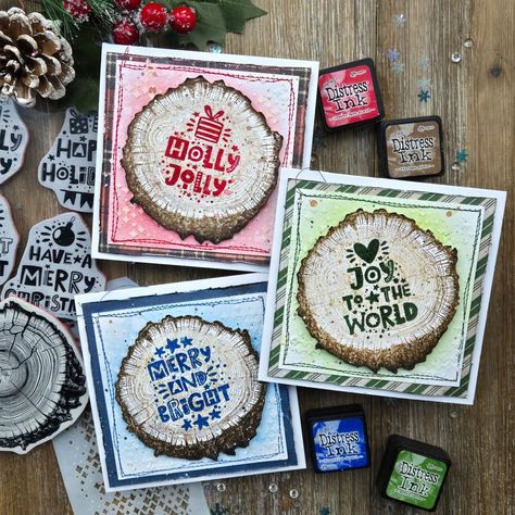 Kulbir Kirkland | Happy Sunday friends, sharing my third make for Tim's newest Christmas Stamps and Stencils with @stampersanonymous. I had do much fun… | Instagram Stampers Anonymous Christmas, Tim Holtz Stamps, Holiday Messages, Forest Floor, Static Cling, Holly Leaf, Very Merry Christmas, Christmas Holly, Holiday Projects