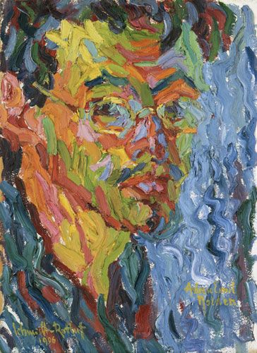 Painting Exhibition: Vincent van Gogh and Expressionism : Karl Schmidt-Rottluff: Self-Portrait Ludwig Meidner, Expressionist Portraits, George Grosz, Emil Nolde, Ernst Ludwig Kirchner, Expressionist Artists, German Expressionism, Edvard Munch, Expressionist Art