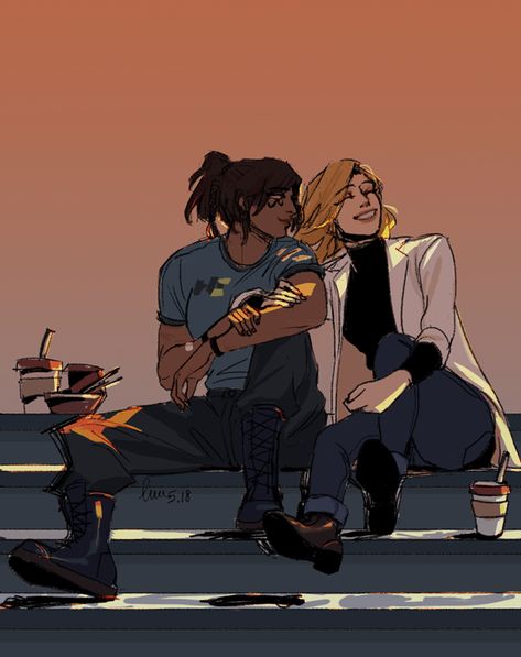 Mercy And Pharah, Ymir And Christa, Overwatch Wallpapers, Overwatch Comic, Overwatch Fan Art, Ship Artwork, Lesbian Art, Modern Fantasy, Environmental Art