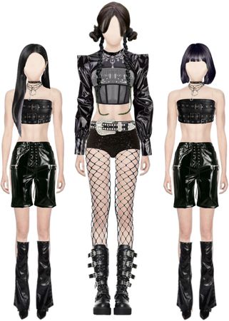 Syralova on ShopLook | The easiest way to find the perfect outfit Black Hair Silver Streak, Soloist Stage Outfits, Kpop Soloist Outfit, Soloist Outfit, Ideas For Black Hair, Glitter Shorts, Hair Silver, Performance Outfits, Outfit Maker