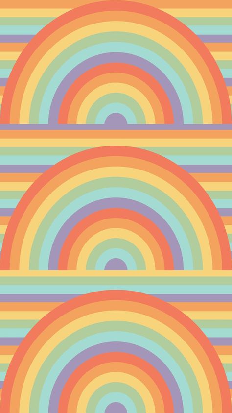 Phone wallpaper, background, lock screen. 'Muted Rainbow' (2) Muted Rainbow, Rainbow Design, Lock Screen, Pretty Wallpapers, Phone Wallpaper, Rainbow, Screen, Design