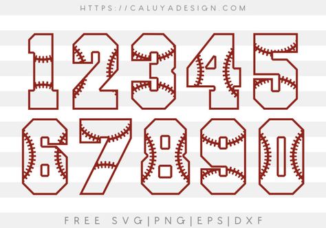 16 Free Animal Face SVG Cut Files You Must Download by Caluya Design Baseball Cricut, Caluya Design, Baseball Font, Vinyl Business, Baseball Numbers, Svg Sayings, Raising Ballers, Baseball Ideas, Number Fonts