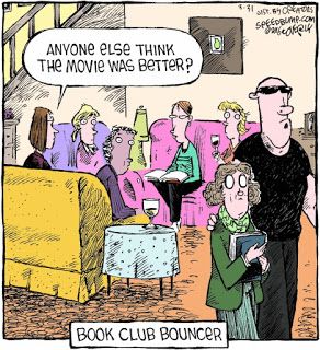 Mystery Fanfare: Cartoon of the Day: Book Club Bouncer Librarian Humor, Literary Humor, Library Humor, Speed Bump, Reading Humor, Reading Quotes, Bookish Things, I Love Reading, Book Memes