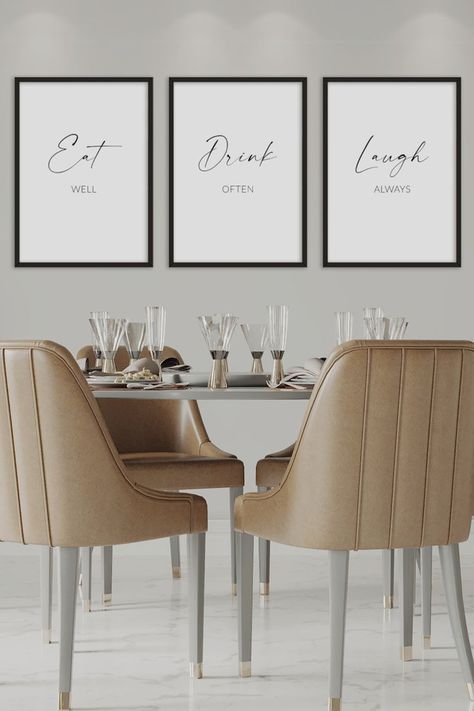 Dinning Room Wall Art, Kitchen Wall Prints, Dining Wall Decor, Sitting Room Decor, Dining Room Paint, Kitchen Designer, Organizer Kitchen, Designer Kitchen, Dinner Room