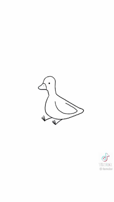 Cute Tiny Duck Tattoos, Cute Funny Small Tattoo, Tiny Cow Drawing, Cute Tattoos Black And White, Small Simple Animal Tattoos, Animal Tiny Tattoo, Duck Tattoos Small Simple, Minimalistic Duck Tattoo, Mini Tattoos Animals