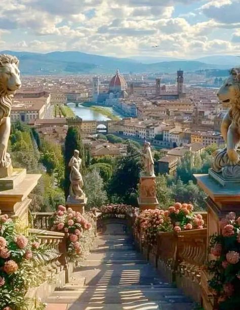 Florence from the Boboli Gardens Italy Florence Photography, Florence Boboli Gardens, The Boboli Gardens, Boboli Gardens Florence, Italy Aesthetic Florence, Florence Aesthetic Italy, Florence Italy Wallpaper, Florence Garden, Florence Italy Aesthetic