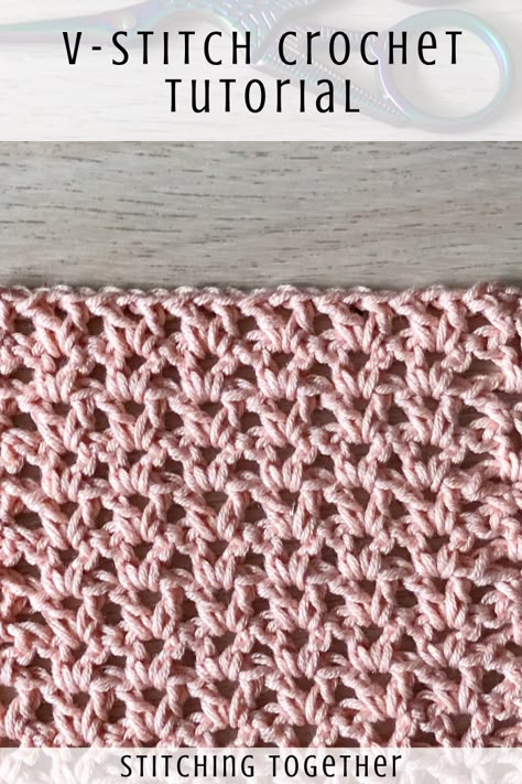 Loose Crochet Stitch, Crochet Zig Zag, Crochet Blanket Stitch, Crochet Quotes, V Stitch Crochet, Crochet Blanket Stitch Pattern, Modern Crochet Blanket, Crochet Stitches For Blankets, Beginner Crochet Tutorial