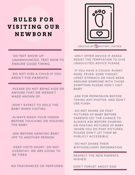 Facts About Newborns, Boundaries For New Baby, Visitor Rules For New Baby, Newborn Rules For Visitors, Newborn Rules For Family, Newborn Rules, Toddler Rules, Parent Tips, Newborn Mom