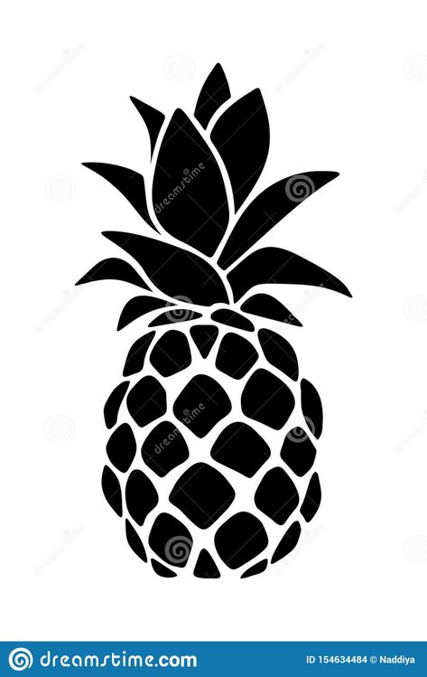 Pineapple Palm Tree, Pineapple Illustration, Pineapple Vector, Pineapple Tattoo, Jaguar Animal, Etched Mirror, Cricut Stencils, Silhouette Clip Art, Crafts Workshop