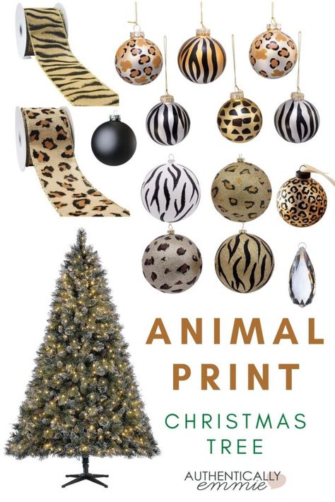 Christmas Tree Elegant, Animal Print Chair, Christmas Tree Theme, African Christmas, Tree Theme, Flocked Christmas Trees Decorated, Christmas Tree Decorating Themes, Formal Living Room, Black Christmas Trees