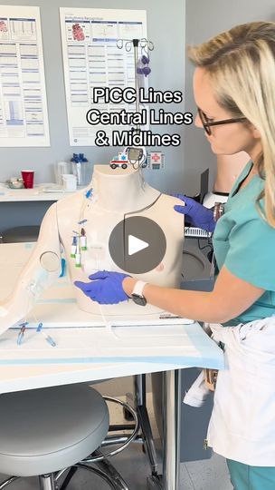 1K reactions · 416 shares | Central lines , PICC lines and Midlines lines easy trick  #highlightseveryone #fypシ゚ #medical #nursing #nurseslife #nurses #highlights #information | Ma Vickie | Ma Vickie · Original audio Arterial Line Nursing, Central Line Nursing, Medication Endings Nursing, Nursing Youtube Channels, 6 Rights Of Medication Administration Nursing Mnemonics, Central Line, Simple Tricks, Medical, Education