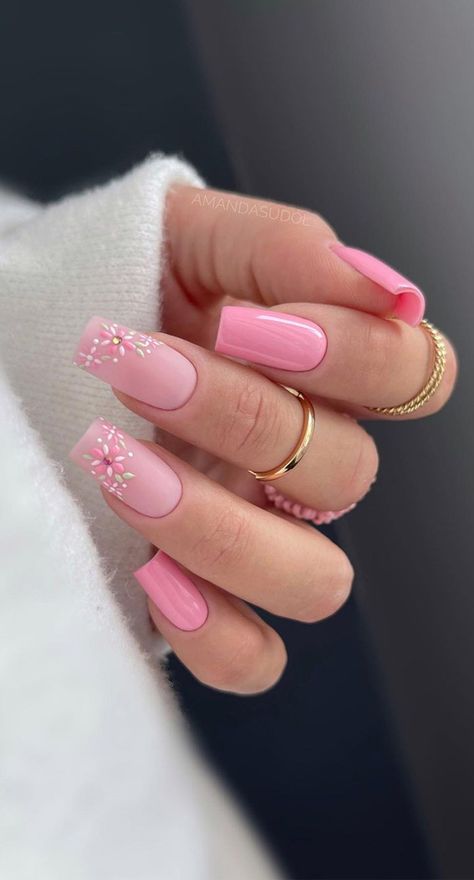 Summer Nails Archives - Page 10 of 88 - Fabmood | Wedding Colors, Wedding Themes, Wedding color palettes Pink Tip Nails, Pink Nail Art Designs, Opal Nails, Pink Nail Colors, Baby Pink Nails, Light Pink Nails, Hot Pink Nails, Pink Nail Art, Vacation Nails