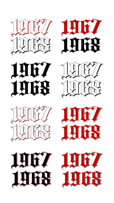 Download top free fonts for logos & branding! Best brush, script, & handwritten styles for commercial use. Click now! 😄😘😽 Gothic Years Tattoo, 1968 Tattoo Number, Gothic Number Tattoo, Numeros Tattoo, Gothic Lettering Tattoo, Gothic Numbers, Old English Font Tattoo, Hip Hop Tattoo, Number Tattoo Fonts