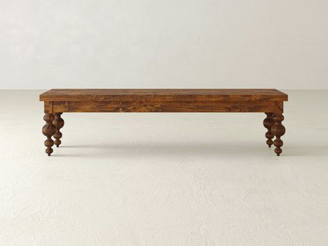 Olivia Bench - Tuscany James And James Furniture, Bedroom 2025, Wooden Coffee Tables, Wood Coffee Tables, Turned Leg, Dining Benches, Wooden Coffee Table, Hand Crafted Furniture, Coffee Table Wood