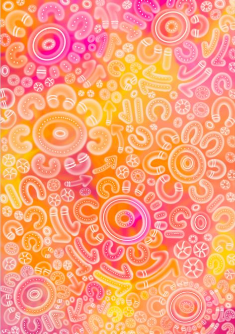 Indigenous Art Wallpaper, Aboriginal Wallpaper, Aboriginal Flower Art, Aboriginal Art Aesthetic, Indigenous Painting, Aboriginal Art Phone Wallpaper, Aboriginal Art Symbols Dot Painting, Pink Aboriginal Art, Aboriginal Art Dot Painting