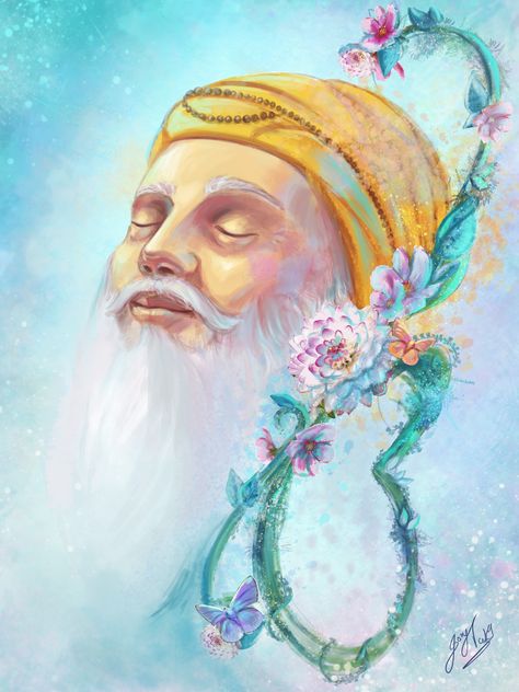 Shree Guru Nanak Dev ji abstract portrait .  #digitalpainting #digitalart #sikhism #sikh #gurunanak #india #indianart #abstractart #religious #religion #punjab #ekonkar Gurpurab Wishes, Guru Nanak Gurpurab, Happy Gurpurab, Happy Guru Nanak Jayanti, Nanak Jayanti, Guru Nanak Dev Ji, Guru Nanak Jayanti, Nanak Dev Ji, Dev Ji