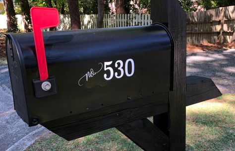 How to paint a mailbox to increase curb appeal using a Wagner paint sprayer Mailbox Painting, Large House Numbers, Address Decals, Mailbox Decal, Mailbox Stickers, Custom Mailbox, Personalized Mailbox, Custom Mailboxes, Mailbox Numbers