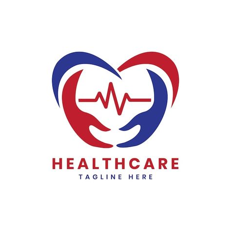 Vector healthcare logo for cardiology wi... | Premium Vector #Freepik #vector Heart Clinic Logo, Cardiology Logo Design, Medical Campaign, Campaign Logo Design, Clinic Logo, Healthcare Logo, Small Icons, Heart And Lungs, Hand Design