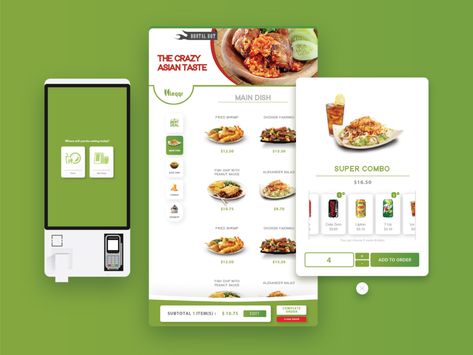 Kiosk App, Kiosk Machine, Food Kiosk, Cafe Branding, Kiosk Design, Web Ui Design, Ui Design Inspiration, Company Meals, App Ui Design