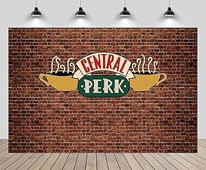 CHNYWORK 7x5ft Central Perk Cafe Friends Backdrop Coffee Shop Red Brick Wall Background Friends Central Perk Party Decoration Portrait Photo Props Wallpaper Friends Backdrop, Background Friends, Cafe Friends, Red Brick Wall, Brick Background, Friends Central Perk, Brick Wall Background, Central Perk, Background Decoration