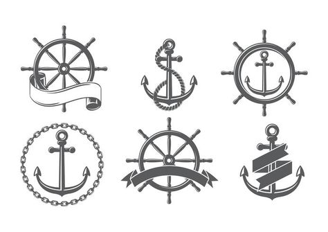 Ephemeral Tattoo, Nautical Compass, Nautical Design, Tattoo Outline, Vector Artwork, Vector Clipart, Easy Diy Crafts, 로고 디자인, Free Vector Art