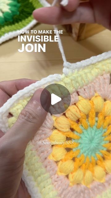 Invisible Join In Crochet, Crochet Slip Stitch Join, How To End A Granny Square, Invisible Slip Stitch Crochet, Invisible Crochet Join, Invisible Join Crochet, Crochet Joining Techniques, Crochet Invisible Join, Stitch Watch