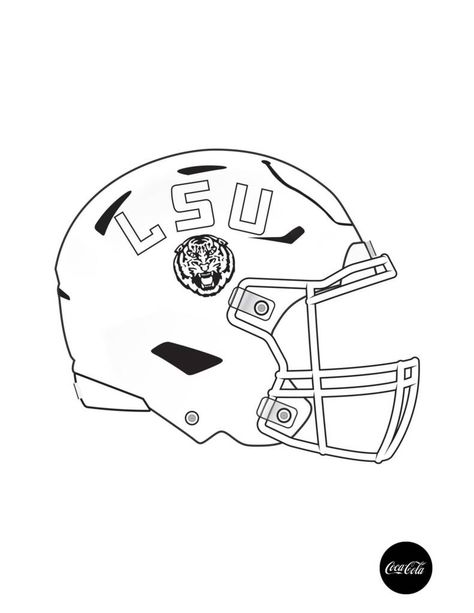 Football Coloring, Football Coloring Pages, Nfl Football Helmets, About Football, Lsu Football, College Football Teams, Football Team Logos, Lamar Jackson, Free Stencils