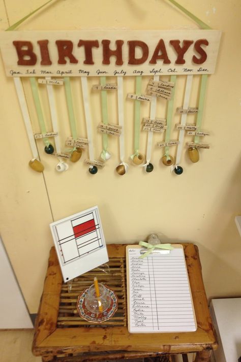 Reggio Display, Birthday Board Ideas, Reggio Emilia Classroom, Change Art, Birthday Chart, Montessori Teacher, Reggio Inspired Classrooms, Reggio Emilia Inspired, Reggio Classroom