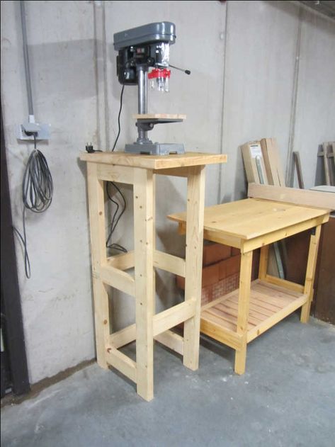 2x4 Lumber, Drill Press Stand, Drill Press Table, Woodworking Blueprints, Lumber Storage, Woodworking Shop Plans, Tool Stands, Tool Stand, Tool Storage Diy