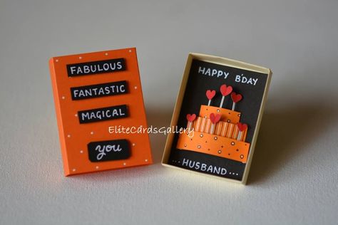 Birthday Matchbox Ideas, Matchbox Crafts Birthday, Match Box Craft, Matchbox Crafts, Anniversaire Diy, Personalised Gifts Diy, Cardboard Box Crafts, Diy Gift Set, Matchbox Art