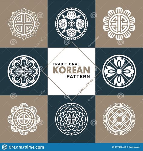 Traditional Korean Pattern Collection for designer. Illustration about oriental, decorative, flower, icon, motif, chinese, fabric, costume, classic, japan, clothing - 217358418 Korean Hanbok Design, Korean Fabric Pattern, Korean Pattern Traditional, Red Hanbok, Korean Patterns, Nutcracker Ideas, Korean Embroidery, Japan Clothing, Korean Pattern