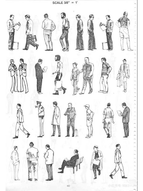 Human Entourage, Architecture People Figures, Architectural People, Sketch Person, Human Sketch, Human Figure Sketches, Walking People, Perspective Drawing Lessons, Sketches Human